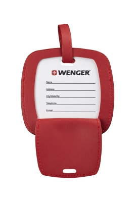 Бирка для багажа WENGER, красная, полиуретан, 4,1 x 4,1 x 0,4 см, красный
