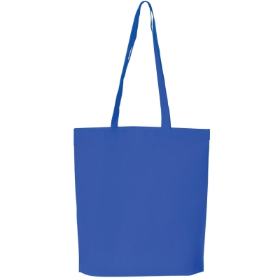 Сумка для покупок "PROMO"; синяя; 38 x 45 x 8,5 см;  нетканый 80г/м2, синий, нетканный материал 80 г/м2, 100% полипропилен