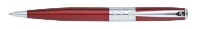 Ручка шариковая Pierre Cardin BARON, цвет - красный. Упаковка В., красный, латунь, нержавеющая сталь