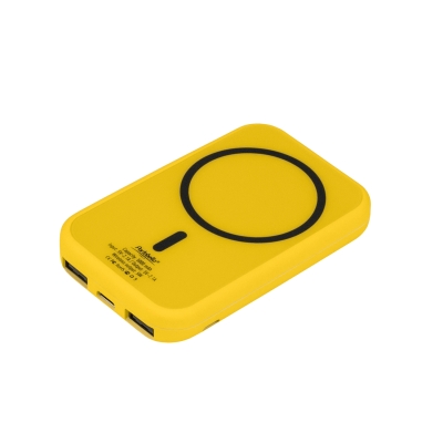 Внешний аккумулятор с беспроводной зарядкой Ultima Wireless Magnetic Lemoni 5000 mAh, желтый, желтый, пластик
