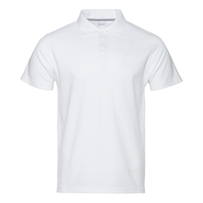 Рубашка поло мужская  STAN хлопок/полиэстер 185, 04, Белый, белый, 185 гр/м2, хлопок