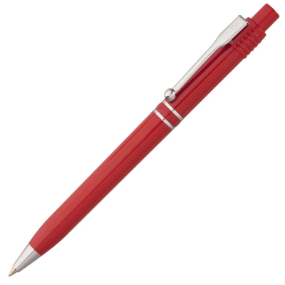 Ручка шариковая Raja Chrome, красная, красный, пластик; металл