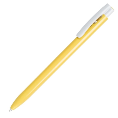 ELLE, ручка шариковая, желтый/белый, пластик, желтый, белый, пластик