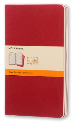 Блокнот Moleskine CAHIER JOURNAL CH116 Large 130х210мм обложка картон 80стр. линейка клюквенный (3шт) Блокнот Moleskine CAHIER JOURNAL CH116 Large 130х210мм обложка картон 80стр. линейка клюквенный (3шт)