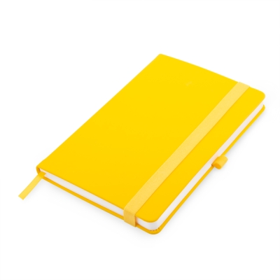 Бизнес-блокнот А5 FLIPPY, желтый, твердая обложка, в линейку, желтый, pu silk plus