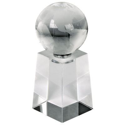 Стела "Globus"; 5х5х13 см; стекло; лазерная гравировка, прозрачный
