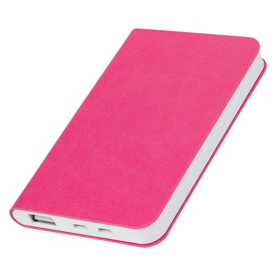 Универсальный аккумулятор "Softi" (5000mAh), розовый, 7,5х12,1х1,1см, искусственная кожа, плас, розовый, искусственная кожа, пластик