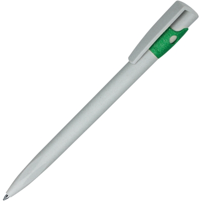 KIKI ECOLINE, ручка шариковая, серый/зеленый, экопластик, серый, зеленый, пластик ecoline