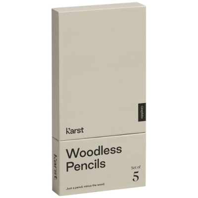 Karst®, набор из 5 графитовых карандашей 2B без дерева, серый