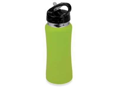Бутылка спортивная из стали «Коста-Рика», 600 мл, зеленый, металл, soft touch