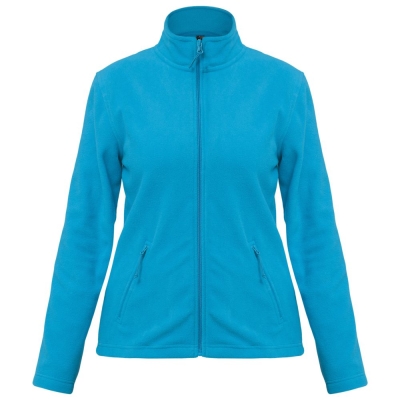 Куртка женская ID.501 бирюзовая, бирюзовый, полиэстер 100%, плотность 280 г/м²; флис (микрофлис)