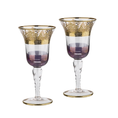 Набор для вина "Корсика", 2 бокала, фиолетовый, стекло