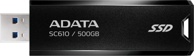 Накопитель SSD A-Data USB 3.1 500GB SC610-500G-CBK/RD SC610 1.8" черный