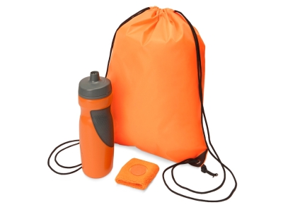 Подарочный набор для спорта «Flash», оранжевый, полиэстер, хлопок