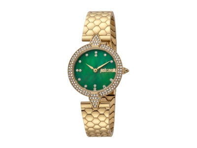 Наручные часы, женские, зеленый, желтый, металл