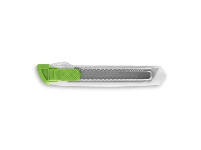 Канцелярский нож «PAYTON», зеленый, прозрачный, пластик, металл