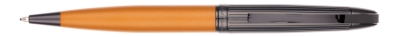 Ручка шариковая Pierre Cardin NOUVELLE, цвет - черненая сталь и оранжевый. Упаковка E., оранжевый, латунь
