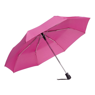 Автоматический ветроустойчивый складной зонт BORA, тёмно-розовый, металл, алюминий, полиэстер