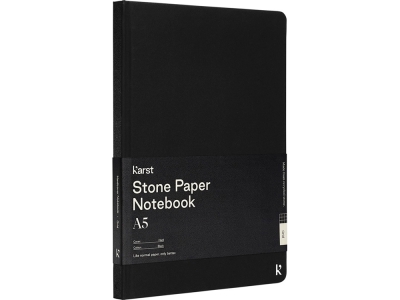 Блокнот А5 из каменной бумаги, черный, бумага