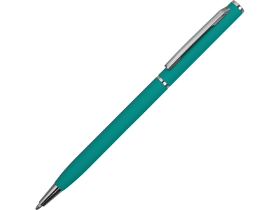 Ручка металлическая шариковая «Атриум софт-тач», бирюзовый, soft touch
