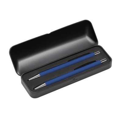 Набор "Aurora" (ручка+карандаш), покрытие soft touch, синий