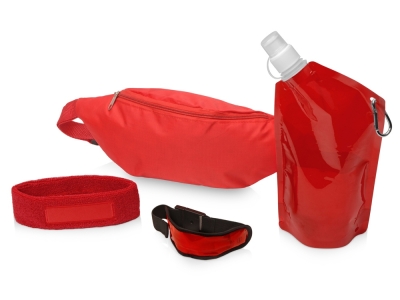 Набор для спорта «Keen glow», красный, прозрачный, полиэстер, пластик, хлопок
