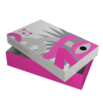 Коробка крышка-дно 217х187х50 из картона с индивидуальным дизайном