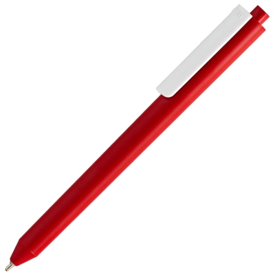 Ручка шариковая Pigra P03 Mat, красная с белым, белый, красный, пластик