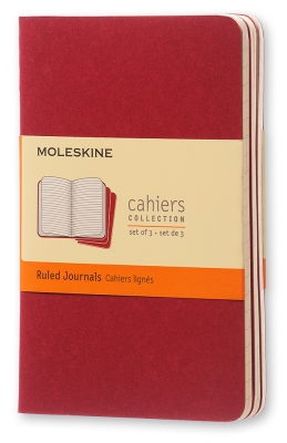 Блокнот Moleskine CAHIER JOURNAL CH111 Pocket 90x140мм обложка картон 64стр. линейка клюквенный (3шт) Блокнот Moleskine CAHIER JOURNAL CH111 Pocket 90x140мм обложка картон 64стр. линейка клюквенный (3шт)