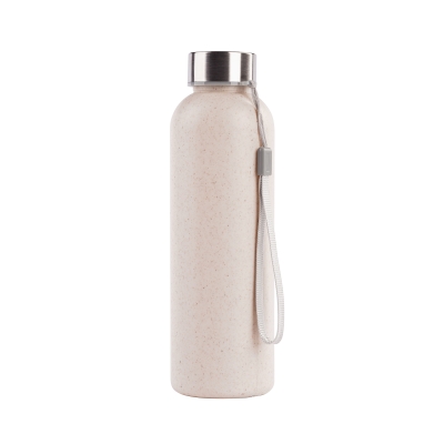 Бутылка для воды "Natural" 600 мл, натуральный, пластик/растительные волокна
