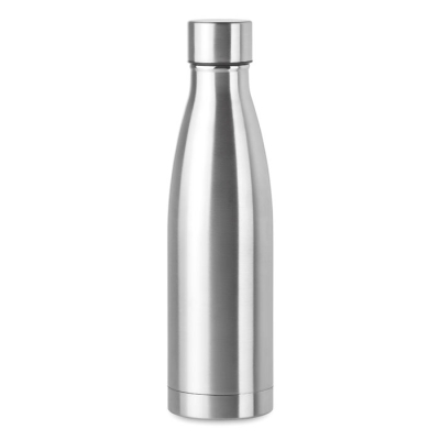Термос - бутылка  500мл, тускло-серебряный, металл / нержавеющая сталь
