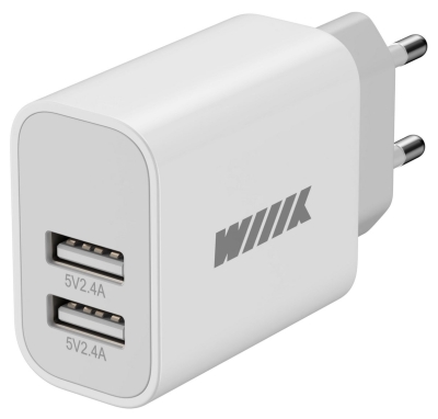 Сетевое зар./устр. Wiiix UNN-1-2-04-W 2.4A 2xUSB универсальное белый, пластик Сетевое зар./устр. Wiiix UNN-1-2-04-W 2.4A 2xUSB универсальное белый, пластик
