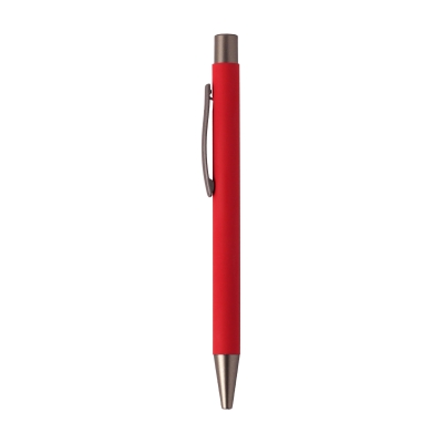 Ручка MARSEL soft touch, красный, металл