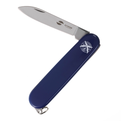 Нож перочинный Stinger, 90 мм, 2 функции, материал рукояти: АБС-пластик (синий), синий, пластик