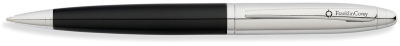 Шариковая ручка FranklinCovey Lexington. Цвет - черный + хром, серебристый, латунь, нержавеющая сталь