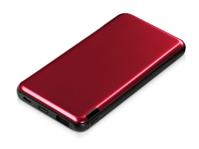 Внешний аккумулятор «Forge», 10000 mAh, красный, пластик, металл