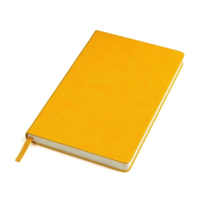 Бизнес-блокнот "Classic", 130*210 мм, желтый,  твердая обложка, блок-линейка, тиснение, желтый, pu universo