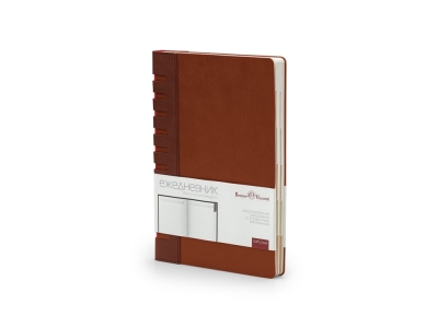 Ежедневник недатированный с индексами А5 «Bergamo», коричневый, кожзам