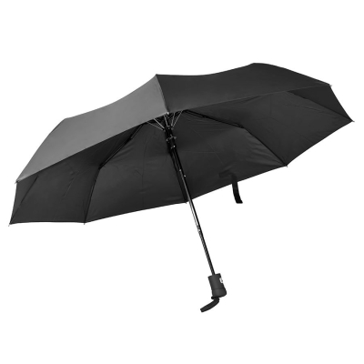 Зонт складной "Hebol", полуавтомат, D=100 см, полиэстер, черный, полиэстер