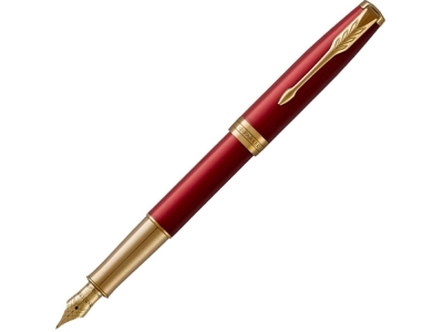 Перьевая ручка Parker Sonnet, F, красный, желтый, металл