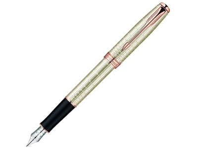 Перьевая ручка Parker Sonnet, F, желтый, серебристый, металл