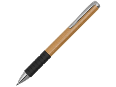 Ручка бамбуковая шариковая «Gifu», черный, пластик, бамбук