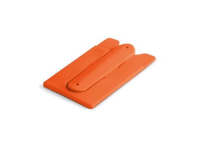 Визитница и крепление для смартфонов «CARVER», оранжевый, силикон