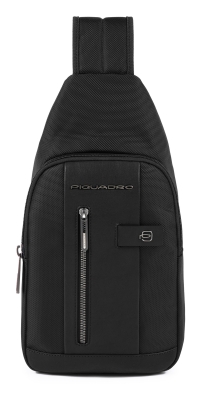 Рюкзак слинг Piquadro Brief2 CA4536BR2/N черный нейлон/натур.кожа Рюкзак слинг Piquadro Brief2 CA4536BR2/N черный нейлон/натур.кожа