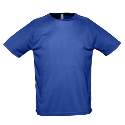 Футболка мужская "Sporty", ярко-синий_S, 100% воздухопроницаемый полиэстер, 140 г/м2, синий, полиэстер воздухопроницаемый, плотность 140 г/м2