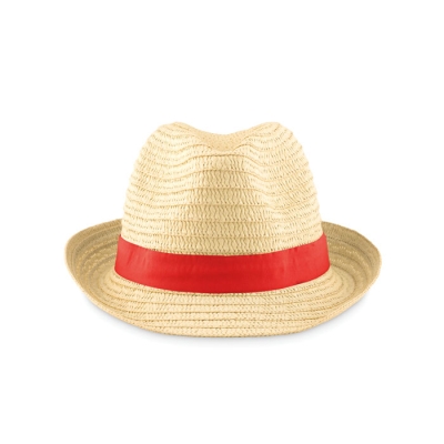 Шляпа, красный, straw
