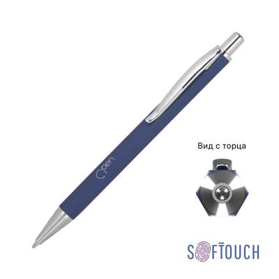 Ручка шариковая "Stanley", покрытие soft touch, синий, металл/soft touch