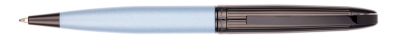 Ручка шариковая Pierre Cardin NOUVELLE, цвет - черненая сталь и голубой. Упаковка E., голубой, латунь