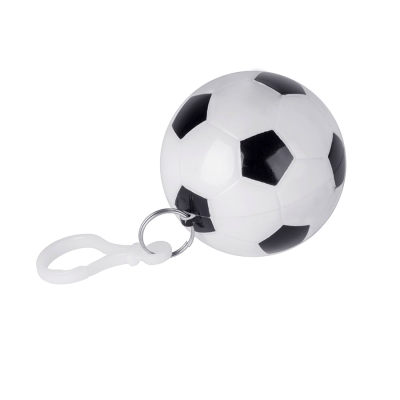 Дождевик "Football"; универсальный размер, D= 6,5 см; полиэтилен, пластик, белый, черный, пластик, полиэтилен
