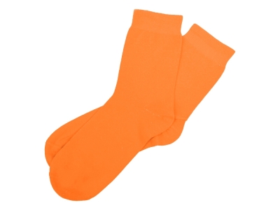 Носки однотонные «Socks» мужские, оранжевый, пластик, эластан, хлопок